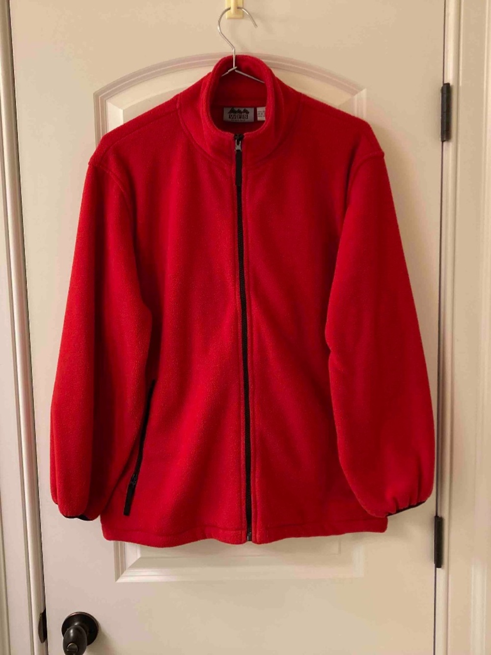Red Polar fleece jacket